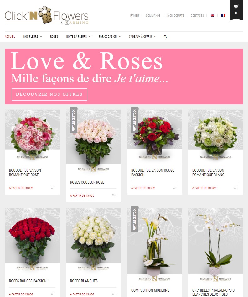 Click'N Flowers, un site de vente de fleurs sur Monaco